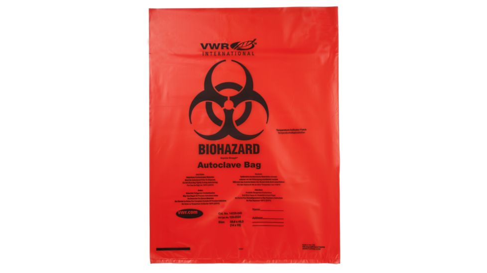 Tufpak Autoclavable Biohazard Bags, Double Thick 14220-082