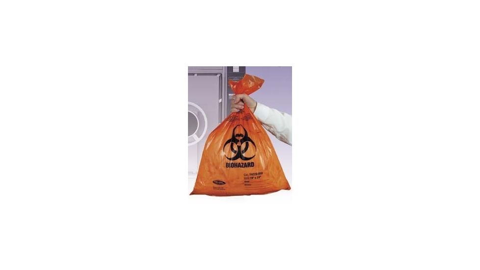 Tufpak Autoclavable Biohazard Bags, 2.0 mil 14220-050 Orange Bags With Indicator
