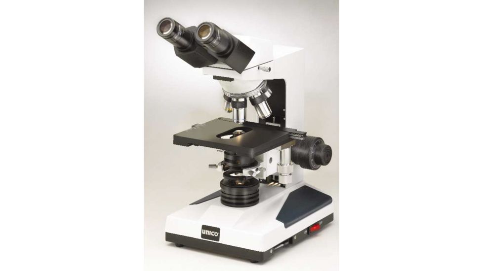 Unico H626T Microscope Trinocular Mohs Microscope 4X, 10X, 20X, 40X & 100X Plan Achromat Objectives, Abbe N.A. 1.25, 6V/20W Halogen Illuminator H626T