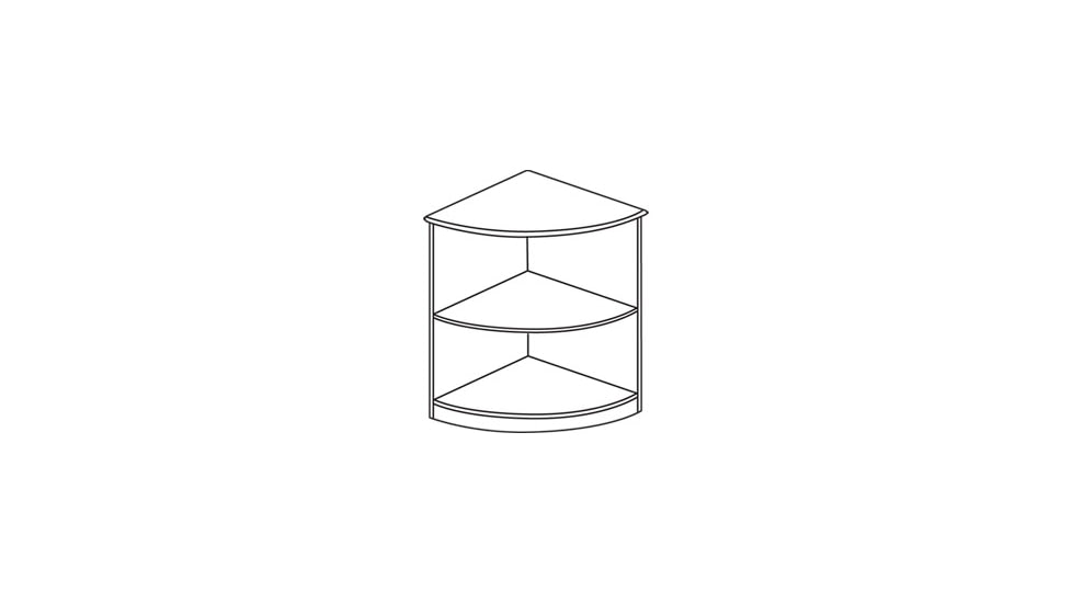 United Stationers Bookcase Quartr Round Scy MLNVBQ2CRY, Unit EA