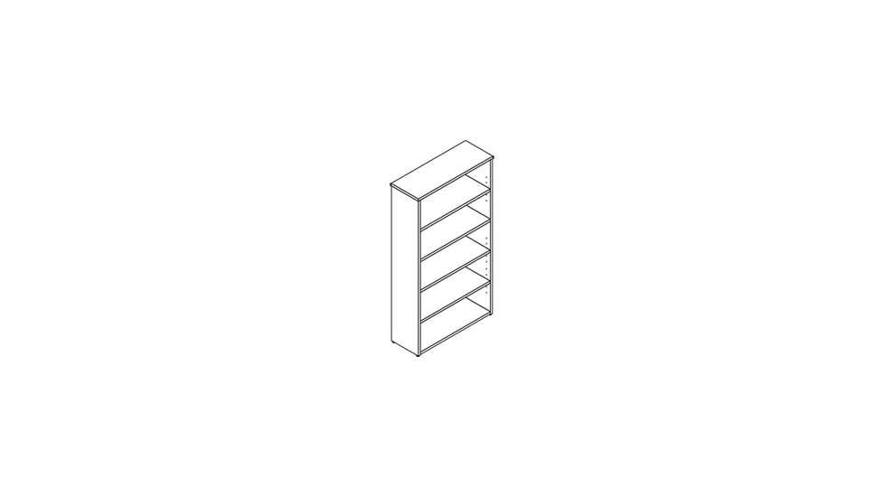 United Stationers Bookcase5 Shelfmah BSXBL2194NN, Unit EA