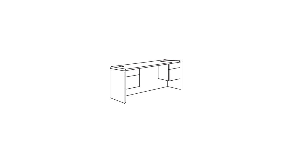 United Stationers Credenza Kneespc 72x24 My HON10743NN, Unit EA