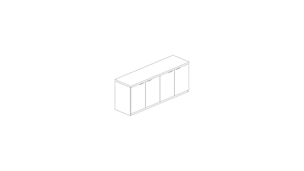 United Stationers Credenzahinged Doordbr MLNMHDC2072ESP, Unit EA