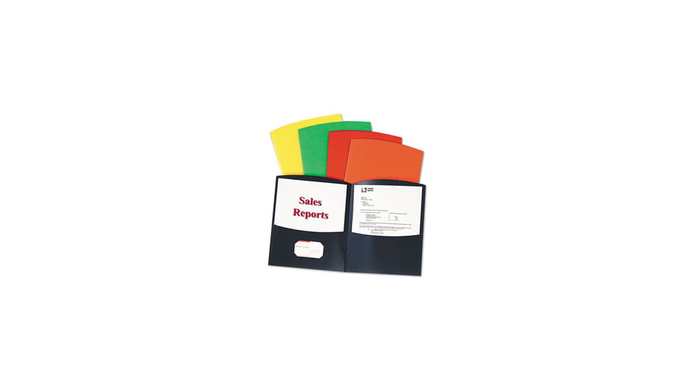 United Stationers Folder Cntour 2pkt 25 Ast Bx25 ESS5062500, Unit BX
