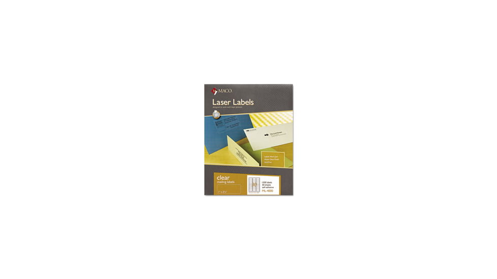 United Stationers Label Laser 1x2-5/6 Clr Bx1500 MACML4000, Unit BX