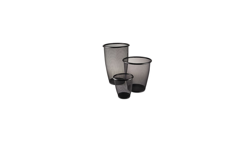United Stationers Wastebasket Mesh Wire Bk SAF9717BL, Unit EA