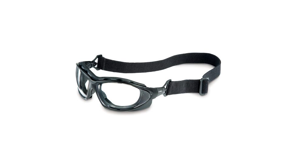 UVEX Seismic Sealed Protective Eyewear, Black Frame, Clear Anti-scratch Lens S0600HS