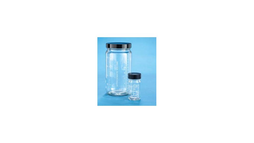 VWR AC Medium Round Bottles, Clear, Wide Mouth, Graduated VW5810133C21 Bulk Packs With Unattached Caps In Bags