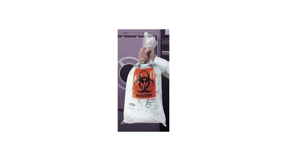 VWR Autoclavable Biohazard Bags, 1.5 mil 14220-012 Clear Bags, Printed