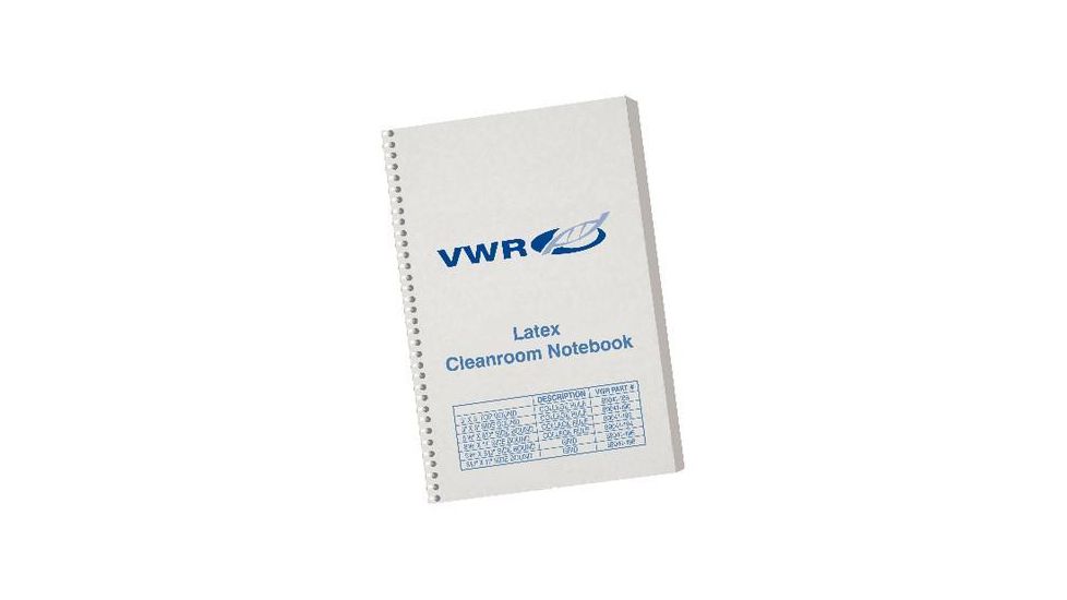 VWR Cleanroom Spiral Notebooks, Latex 07NBCR-3X5S College-Rule Notebooks, Each