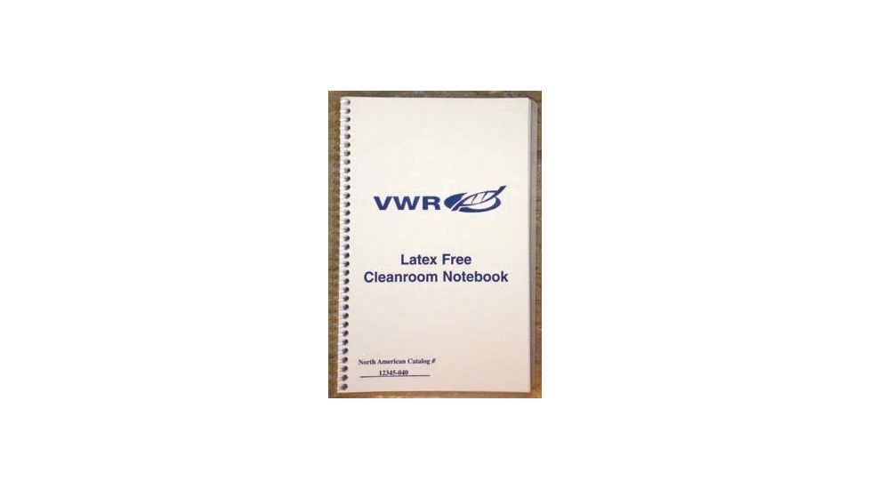 VWR Cleanroom Spiral Notebooks, Latex-Free 08NBP-8.5X11 College-Rule Notebooks