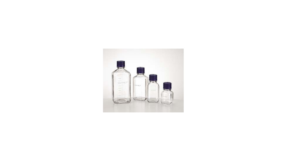 VWR Square Media Bottles, Polycarbonate, Graduated BPC1000 Clear