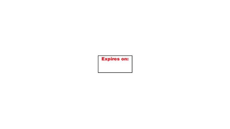 VWR Vwr Labelred Expire Rl1500 Cs1 VWR-L5-1-C, Unit CS