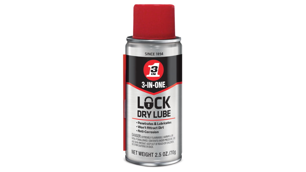 WD-40 Wd40 3 In 1 Dry Lock Lube Spray, 2.5oz, 120077