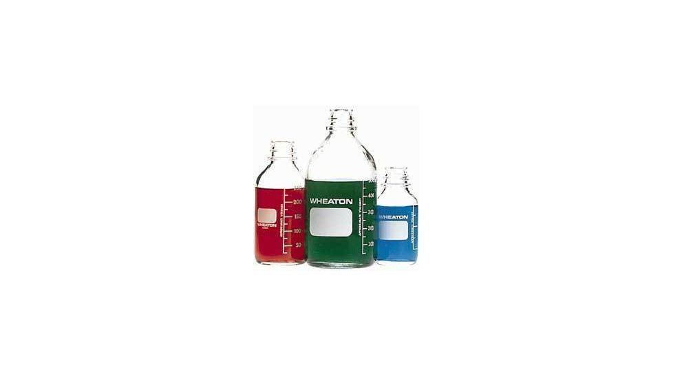 Wheaton Media Bottles, Graduated, Wheaton 219435 Without Cap