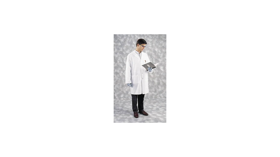 White Swan Labcoat Mens FULL-L Wht 38 6115-11-38