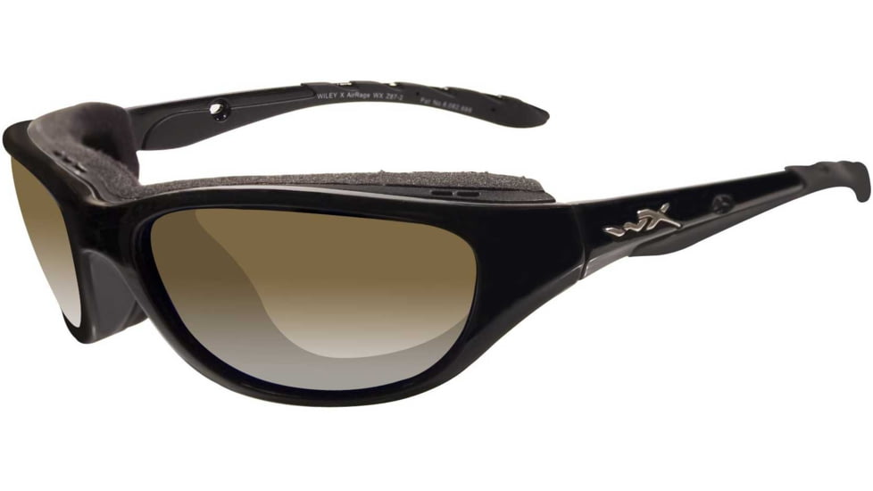 Wiley X Air Rage Sunglasses - LA Light Adjusting Bronze Brn/Gloss Black 699