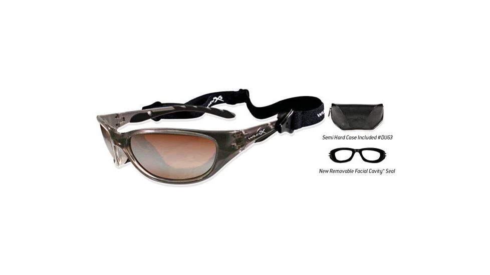 Wiley X Air Rage Sunglasses - Bronze Flash Lens/ Crystal Bronze Frame 695
