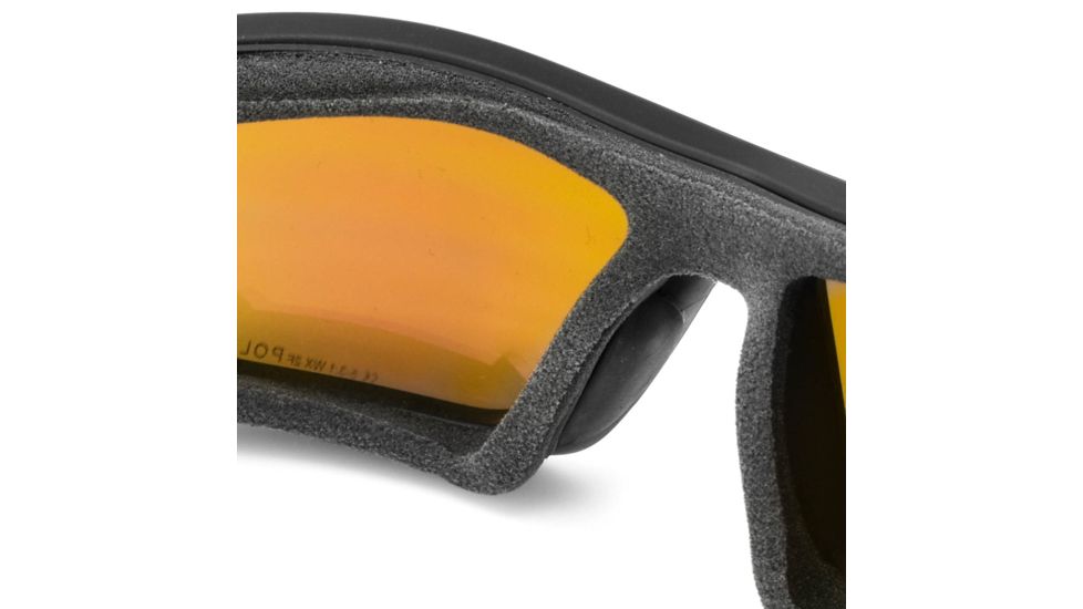 Wiley X Enzo Sunglasses, Matte Black Frame,Polarized Emerald Mirror Amber Lens CCENZ07