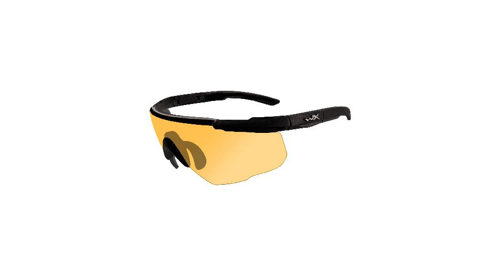 Wiley X Saber Advanced Sunglasses - Matte Black Frame w/ Light Rust Lens 301