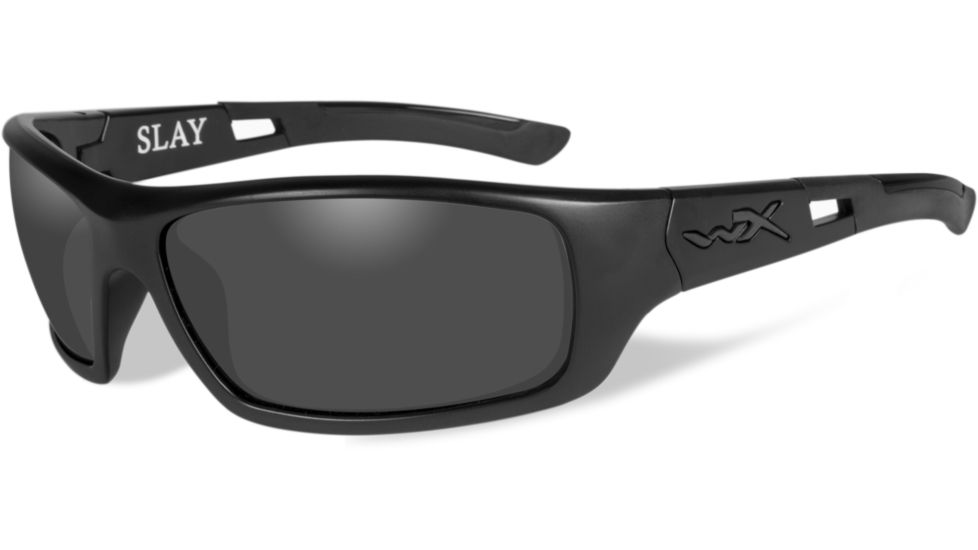 Wiley X Slay Black OPS Tactical Sunglasses - Smoke Grey Lens / Matte Black Frame ACSLA01