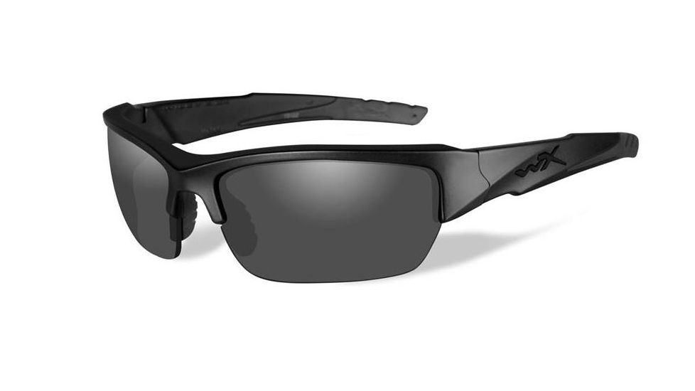 Wiley X Valor Sunglasses-APEL Matte Black Frame-Smoke Grey-Clear Lens CH4701