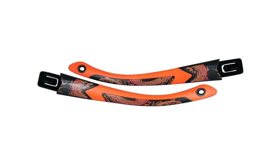 Wiley X Victory Replacement Temples,Matte Black w/Dragon/Sonic Orange YFVIC04T