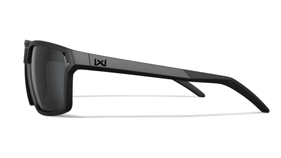 Wiley X WX Sierra Sunglasses, Matte Black Frame, Sierra Captivate Grey Lens, AC6SRA01