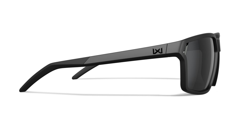 Wiley X WX Sierra Sunglasses, Matte Black Frame, Sierra Captivate Grey Lens, AC6SRA01
