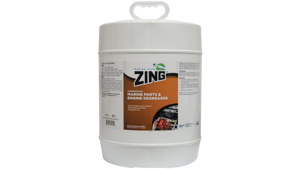 ZING 10501 Marine Safe Concentrated Marine Parts And Engine Degreaser, 5 Gallon, 10502