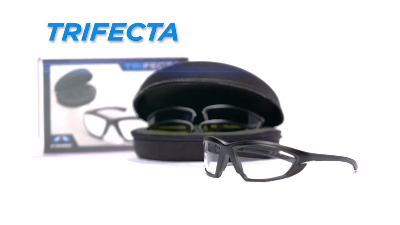 opplanet pyramex yx trifecta mesh lens safety glasses video
